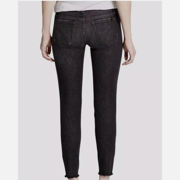 Joe's Jeans Finn Skinny Mid-Rise Distressed Raw Hem Elden Black Wash size 30 - Picture 2 of 12